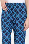Zivame Bloom Hive Woven Sleep Pyjama - Medieval Blue — thumbnail 5